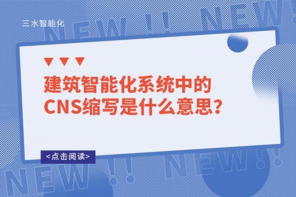 建筑智能化系統中的CNS縮寫是什么意思？